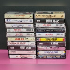 Vintage Country Music Cassette Tape Lot Mixed Artists Set Of 20 Untested 0514